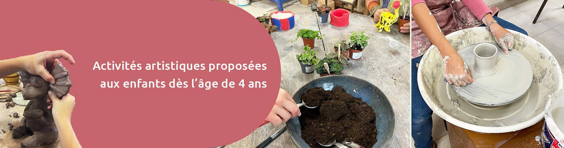 Cours poterie enfant Rousset. Dès 4 ans - Les Ateliers Ré-Création